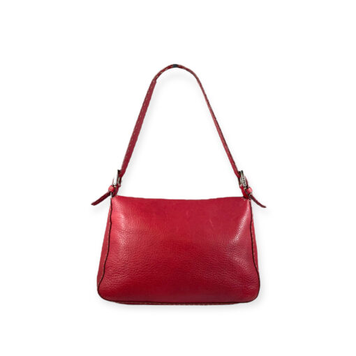 Fendi Pebble Leather Shoulder Bag in Red 5