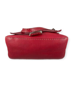 Fendi Pebble Leather Shoulder Bag in Red 17