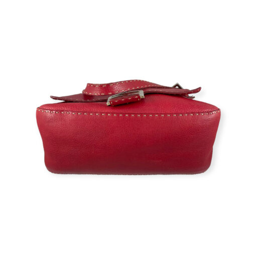 Fendi Pebble Leather Shoulder Bag in Red 7
