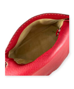 Fendi Pebble Leather Shoulder Bag in Red 20