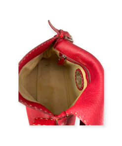 Fendi Pebble Leather Shoulder Bag in Red 19