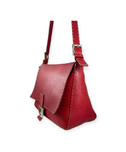 Fendi Pebble Leather Shoulder Bag in Red 13