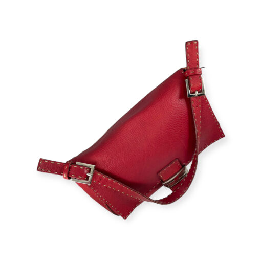 Fendi Pebble Leather Shoulder Bag in Red 6