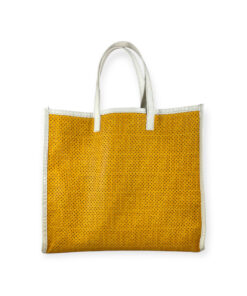 Fendi Yellow Perforated Shopping Tote 16