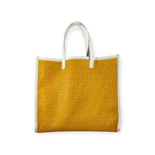 Fendi Yellow Perforated Shopping Tote 5