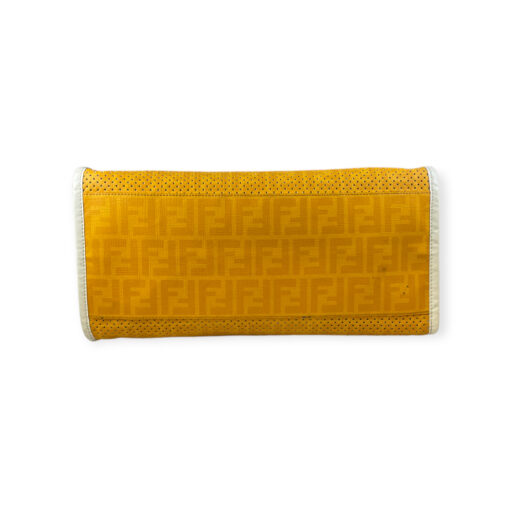 Fendi Yellow Perforated Shopping Tote 7