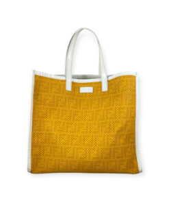 Fendi Yellow Perforated Shopping Tote 12