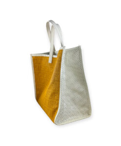 Fendi Yellow Perforated Shopping Tote 13