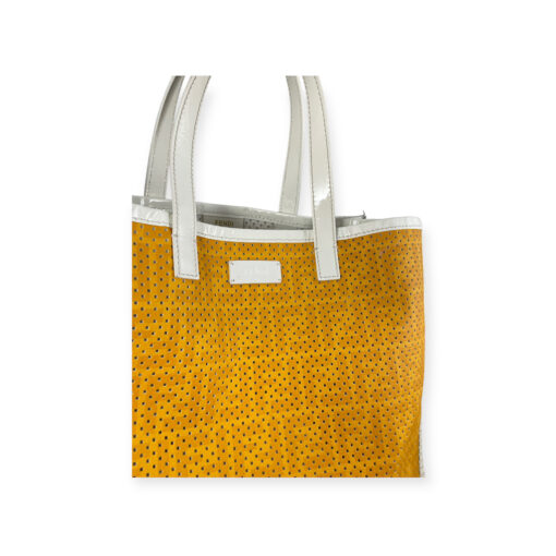 Fendi Yellow Perforated Shopping Tote 4