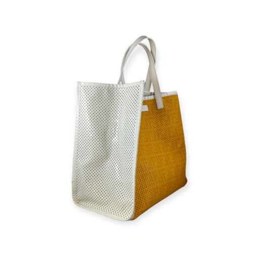 Fendi Yellow Perforated Shopping Tote 3