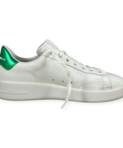 Golden Goose Pure Star Sneakers in White Green 39 8