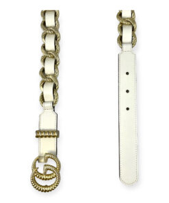 Gucci Torchon GG Link Belt in Ivory 80 / 32 10