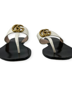 Gucci GG Marmont Thong Sandal in Ivory 35 13
