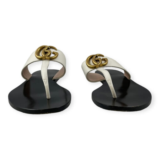 Gucci GG Marmont Thong Sandal in Ivory 35 5