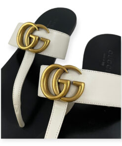 Gucci GG Marmont Thong Sandal in Ivory 35 9