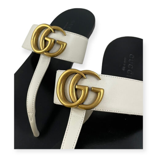 Gucci GG Marmont Thong Sandal in Ivory 35 1