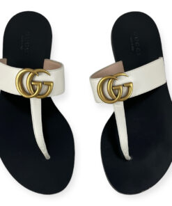 Gucci GG Marmont Thong Sandal in Ivory 35 10