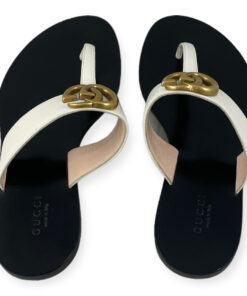 Gucci GG Marmont Thong Sandal in Ivory 35 14