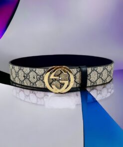 Size 80 32 | Gucci GG Supreme Belt in Navy / Beige