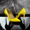 Size 36 | Christian Louboutin Pigalle Follies Patent Pumps in Yellow