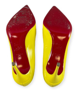Christian Louboutin Pigalle Follies Patent Pumps in Yellow 36 15