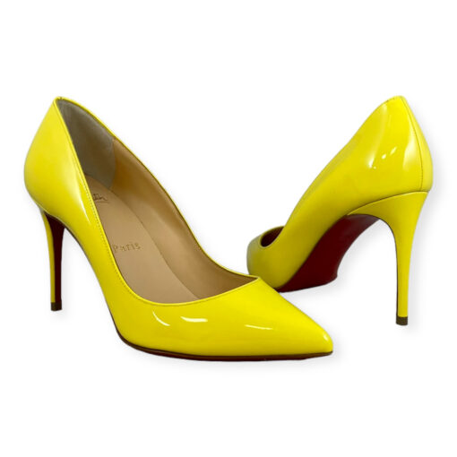 Christian Louboutin Pigalle Follies Patent Pumps in Yellow 36 8
