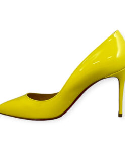 Christian Louboutin Pigalle Follies Patent Pumps in Yellow 36 9