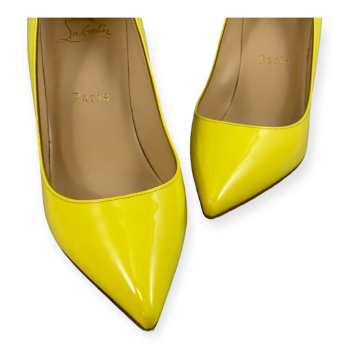 Christian Louboutin Pigalle Follies Patent Pumps in Yellow 36 5