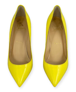 Christian Louboutin Pigalle Follies Patent Pumps in Yellow 36 12