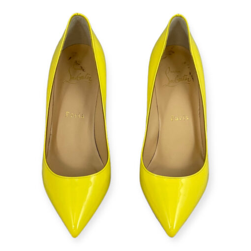 Christian Louboutin Pigalle Follies Patent Pumps in Yellow 36 4