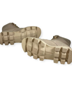 Prada Canvas Combat Boots in Nude 38.5 12