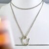 Tiffany Elsa Peretti V Pendant Necklace in Silver