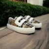 Size 29Y | Burberry Check Velcro Platform Sneakers