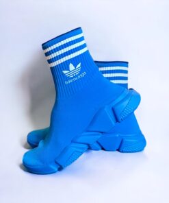 Balenciaga X Adidas Speed Sneakers in Blue/White 42 4
