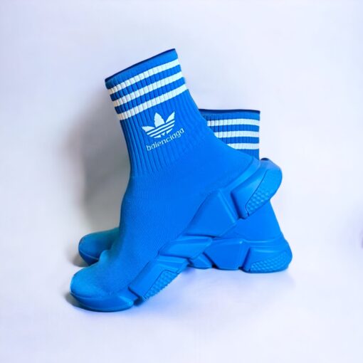 Balenciaga X Adidas Speed Sneakers in Blue/White 42 2