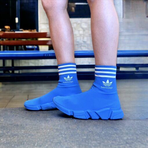 Size 42 | Balenciaga X Adidas Speed Sneakers in Blue