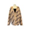 Size Large | Balenciaga Logo All Over Cardigan in Brown