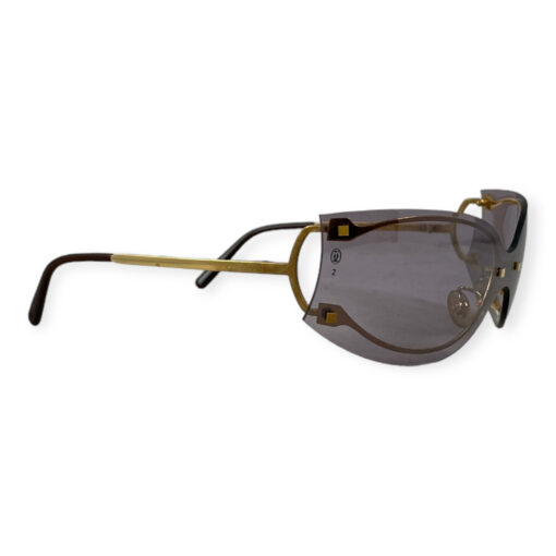 Cartier Rimless Wrap Sunglasses in Gold 3