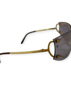 Cartier Rimless Wrap Sunglasses in Gold 11