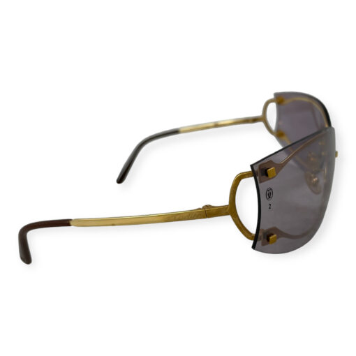 Cartier Rimless Wrap Sunglasses in Gold 5