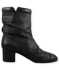 Chanel Buckle Boots in Black 39 9