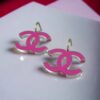 Chanel Lucite CC Drop Earrings in Pink