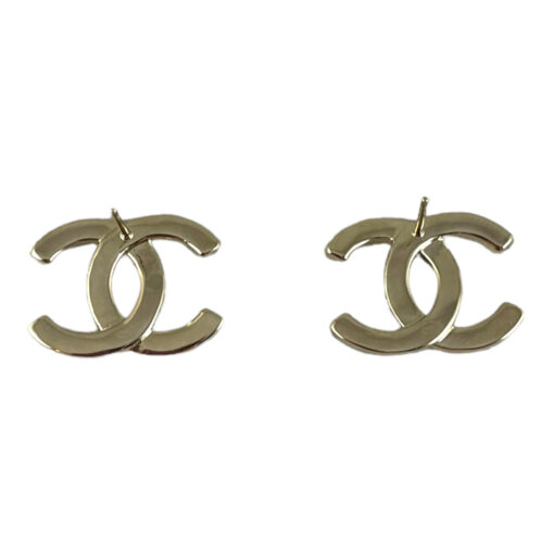 Chanel Strass CC Stud Earrings in Gold 3
