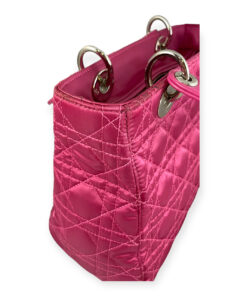 Dior Lady Dior Medium Nylon Handbag in Pink 24