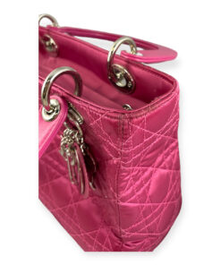 Dior Lady Dior Medium Nylon Handbag in Pink 25