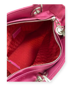 Dior Lady Dior Medium Nylon Handbag in Pink 22