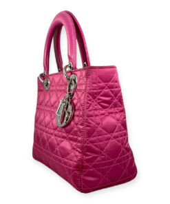 Dior Lady Dior Medium Nylon Handbag in Pink 16