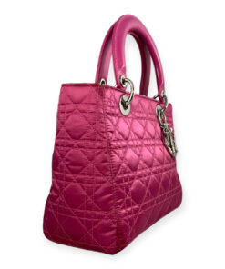 Dior Lady Dior Medium Nylon Handbag in Pink 17