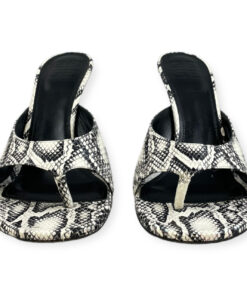 Givenchy Snakeskin Thong Sandals in White/Black 39 10