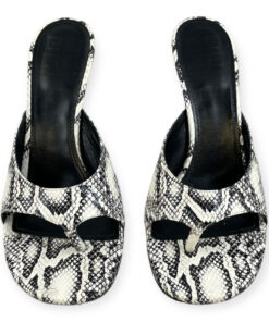 Givenchy Snakeskin Thong Sandals in White/Black 39 11